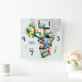 Afrika Hakuna Matata waar ik van hou Vierkante Klok (Huis)