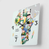 Afrika Hakuna Matata waar ik van hou Vierkante Klok (Hoek)