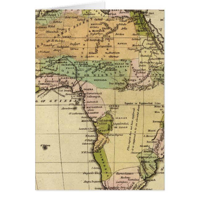 Afrika Handkleurige Atlas-kaart (Voorkant)