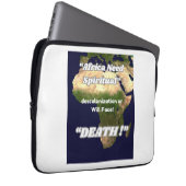 "Afrika heeft een Spirituele deskolonisatie nodig. Laptop Sleeve (Voorkant Rechts)