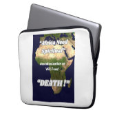 "Afrika heeft een Spirituele deskolonisatie nodig. Laptop Sleeve (Voorkant Links)