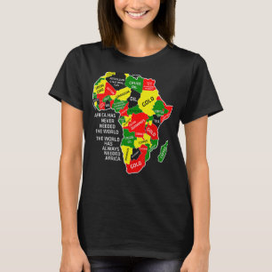 Afrika heeft nooit de wereld nodig gehad Afro Mela T-shirt