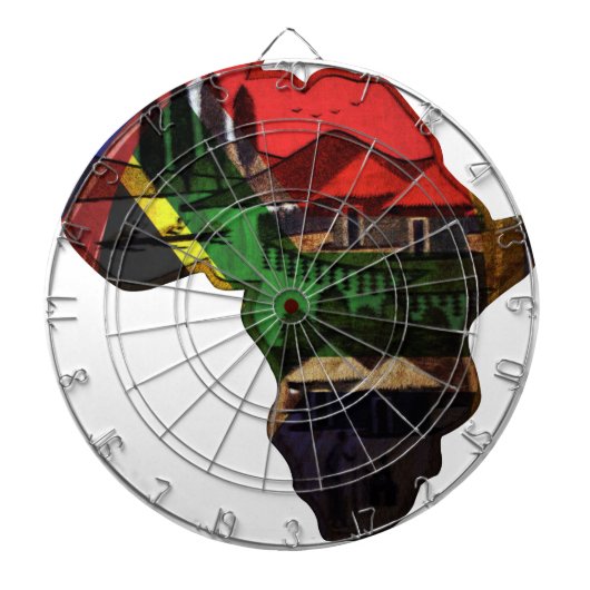 Afrika: Het huis van alle traditionele kleuren Dartbord (Voorkant)