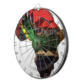 Afrika: Het huis van alle traditionele kleuren Dartbord (Voorkant Rechts)