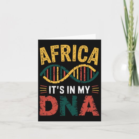 Afrika Het Zit In Mijn Dna Afrikaans Erfgoed Trots Kaart (Voorkant)