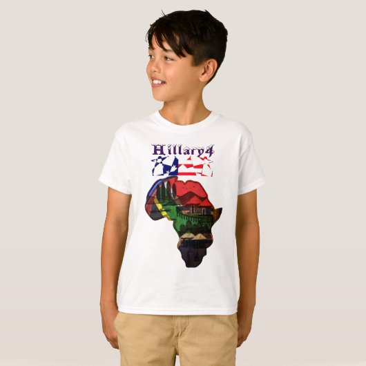 Afrika Hillary USA, om President sterker te maken T-shirt (Voorkant volledig)