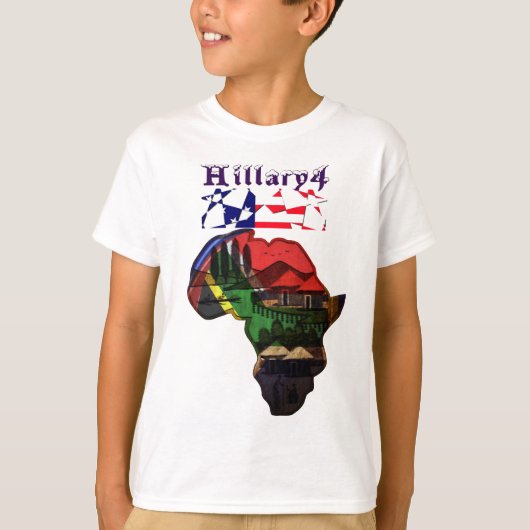 Afrika Hillary USA, om President sterker te maken T-shirt (Voorkant)