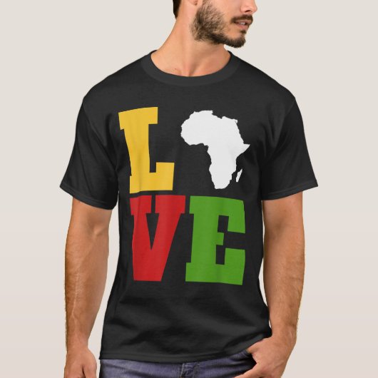 Afrika houdt van Afrikaanse kunst T-shirt (Voorkant)