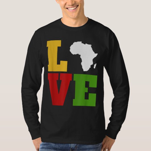 Afrika houdt van Afrikaanse kunst T-shirt (Voorkant)