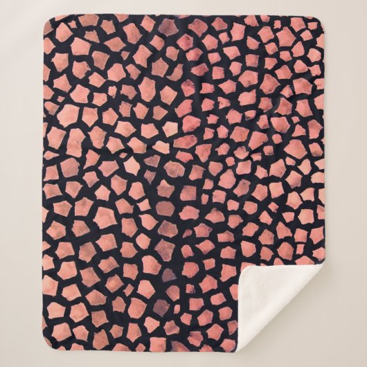 Afrika-huid naadloos patroon sherpa deken (Voorkant)