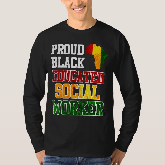 Afrika Ik ben een trots en goed opgeleide maatscha T-shirt (Voorkant)