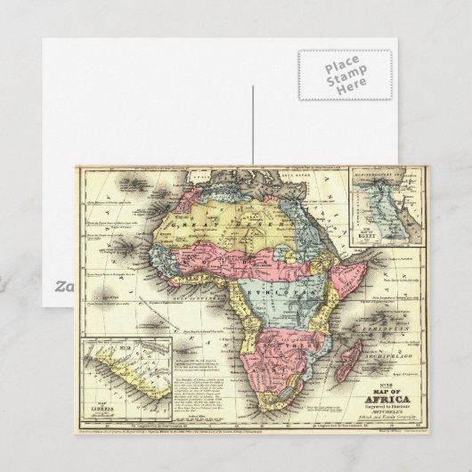 Afrika in 1867 briefkaart (Voorkant / Achterkant)