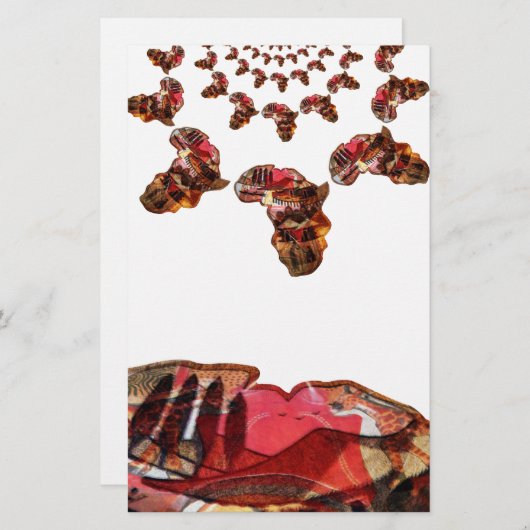 Afrika in Beweging: Kaleidoscoop Kaart Ontwerp (Voorkant / Achterkant)