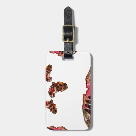 Afrika in Beweging: Kaleidoscoop Kaart Ontwerp Bagagelabel (Voorkant verticaal)