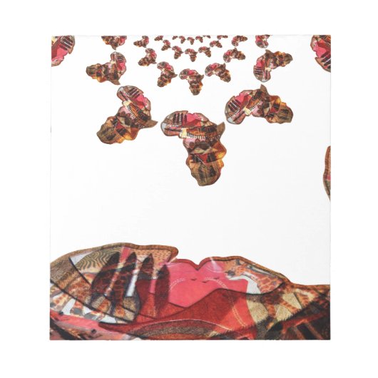 Afrika in Beweging: Kaleidoscoop Kaart Ontwerp Notitieblok (Voorkant)