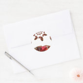 Afrika in Beweging: Kaleidoscoop Kaart Ontwerp Ronde Sticker (Envelop)