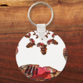 Afrika in Beweging: Kaleidoscoop Kaart Ontwerp Sleutelhanger (Voorkant)