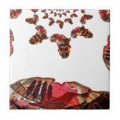 Afrika in Beweging: Kaleidoscoop Kaart Ontwerp Tegeltje (Voorkant)