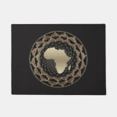Afrika in een gouden en Bronze Motif Deurmat (Voorkant)