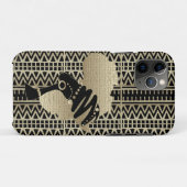 Afrika in goud – Afrocentrische prinseslogo Case-Mate iPhone Case (Achterkant (horizontaal))
