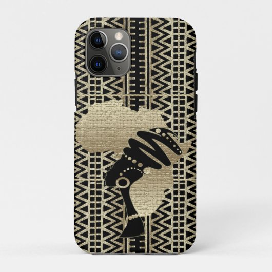 Afrika in goud – Afrocentrische prinseslogo Case-Mate iPhone Case (Achterkant)