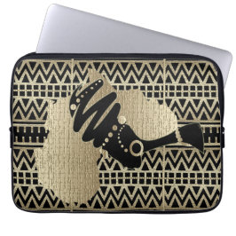 Afrika in goud laptop sleeve