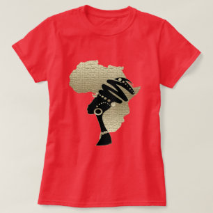 Afrika in goud t-shirt