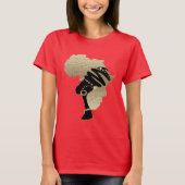 Afrika in goud t-shirt (Voorkant)
