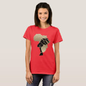 Afrika in goud t-shirt (Voorkant volledig)