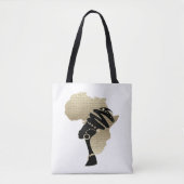 Afrika in goud tote bag (Voorkant)