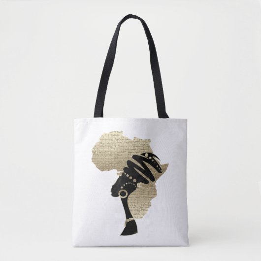 Afrika in goud tote bag (Voorkant)