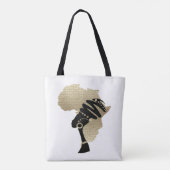 Afrika in goud tote bag (Achterkant)