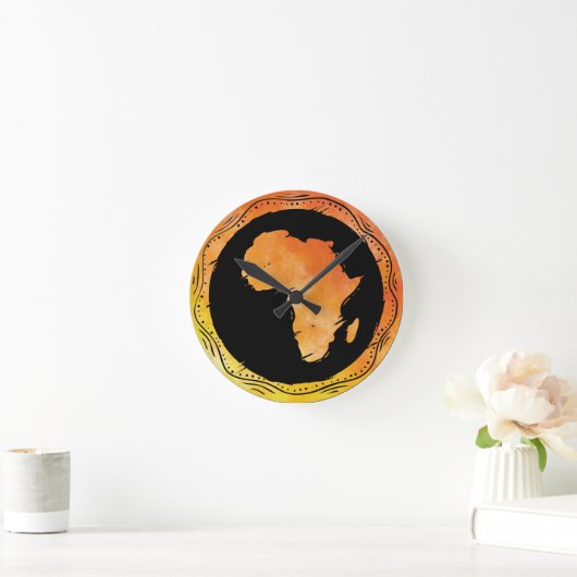 Afrika in kaart brengen ronde klok (Huis)