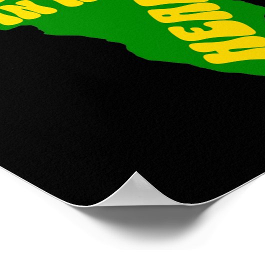 Afrika in mijn ontwerp van de hartkamer poster (Hoek)