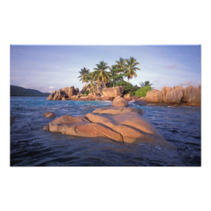 Afrika, Indische Oceaan, Seychellen, Praslin Foto Afdruk