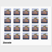 Afrika, Indische Oceaan, Seychellen, Praslin Vierkante Sticker (Vel)
