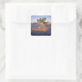 Afrika, Indische Oceaan, Seychellen, Praslin Vierkante Sticker (Tas)