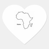 Afrika is de thuisSticker Hart Sticker (Voorkant)