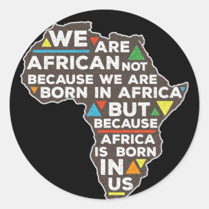 Afrika is geboren in ons ronde sticker