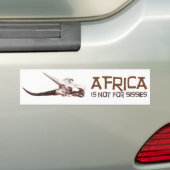 Afrika is niet voor missies: Afrikaanse springstaa Bumpersticker (Op auto)