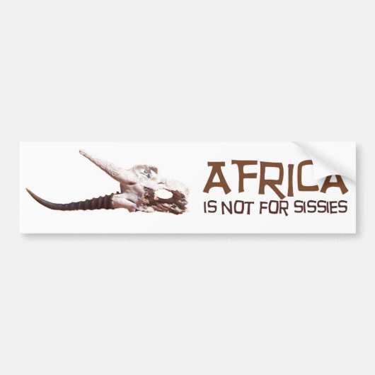 Afrika is niet voor missies: Afrikaanse springstaa Bumpersticker (Voorkant)