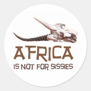 Afrika is niet voor missies: Afrikaanse springstaa Ronde Sticker