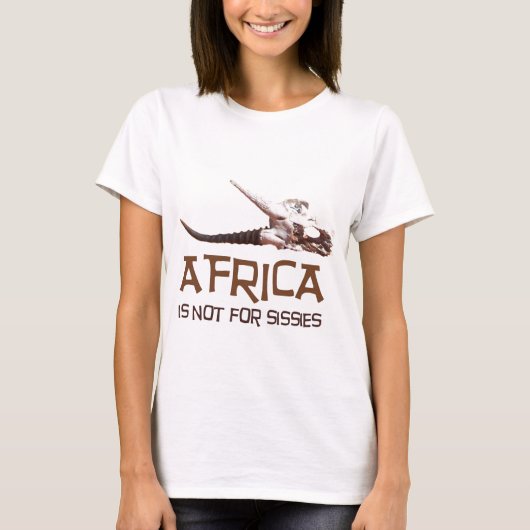 Afrika is niet voor missies: Afrikaanse springstaa T-shirt (Voorkant)