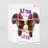 Afrika is waar ik Liefde vond Briefkaart (Voorkant / Achterkant)