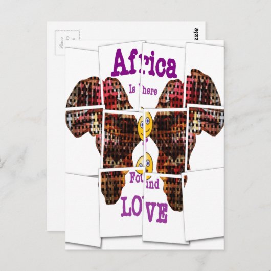Afrika is waar ik Liefde vond Briefkaart (Voorkant / Achterkant)