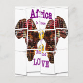 Afrika is waar ik Liefde vond Briefkaart (Voorkant)