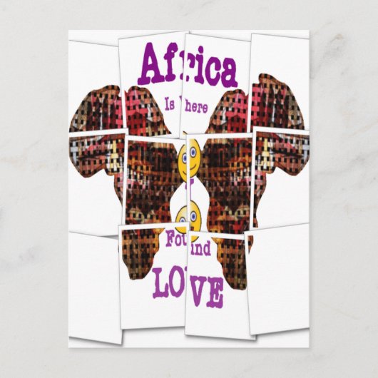 Afrika is waar ik Liefde vond Briefkaart (Voorkant)