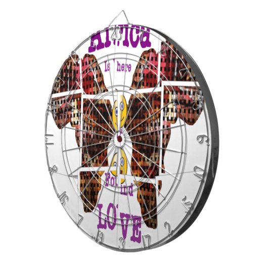Afrika is waar ik Liefde vond Dartbord (Voorkant Rechts)