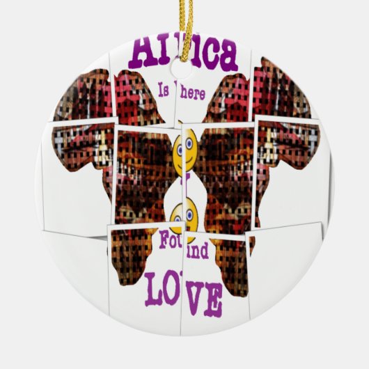 Afrika is waar ik Liefde vond Keramisch Ornament (Voorkant)