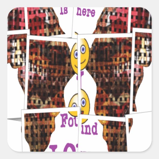 Afrika is waar ik Liefde vond Vierkante Sticker (Voorkant)